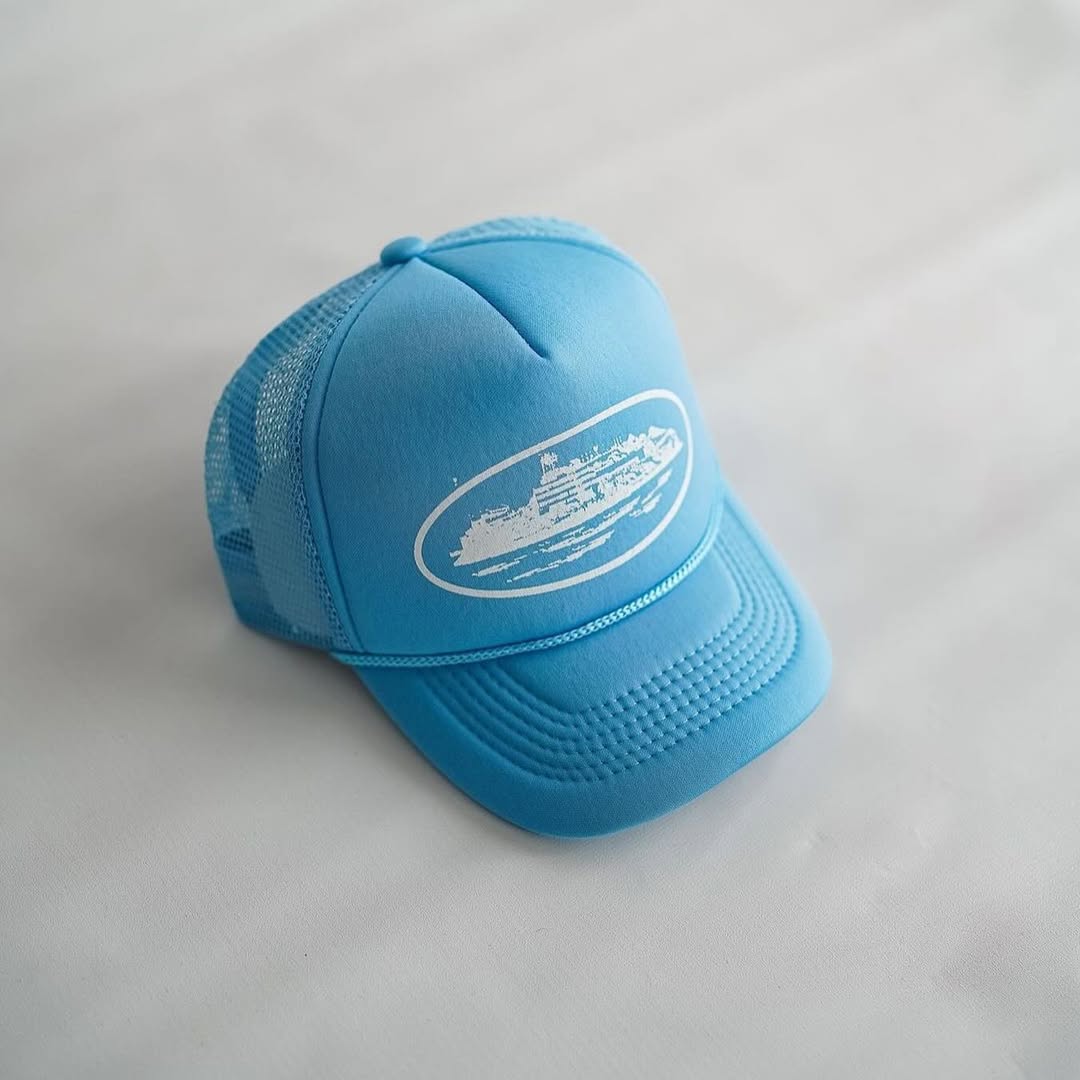 Corteiz Alcatraz Trucker Hat Baby Blue