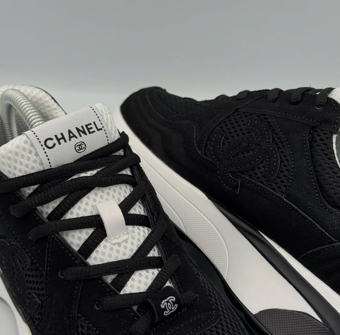 black Chanel CC Runner sneaker