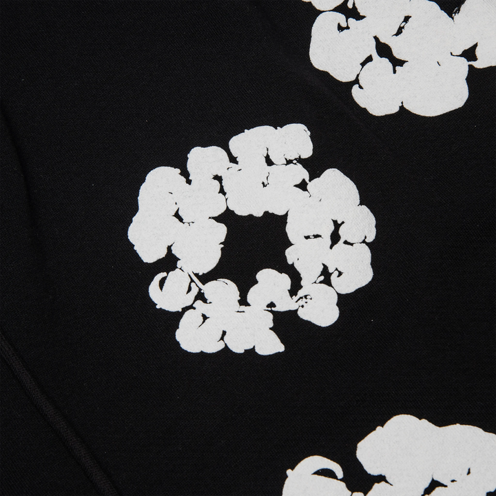 Black denim tears short