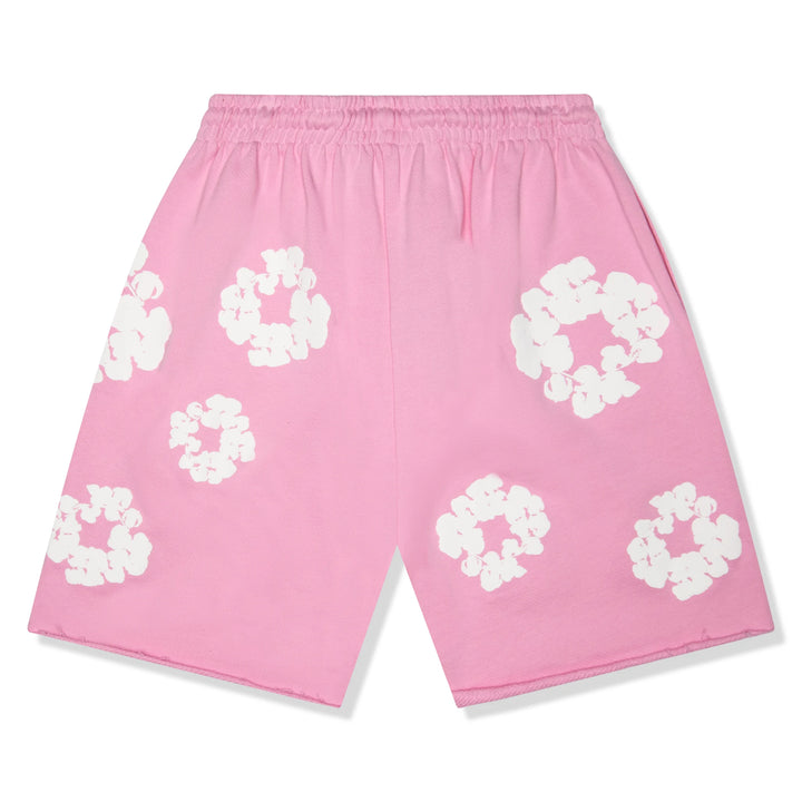 Pink denim tears short