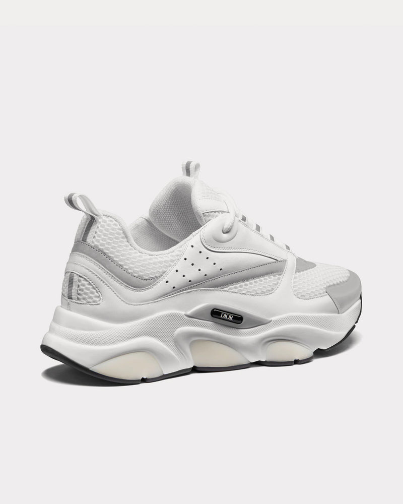 Dior - B22 Technical Mesh & Calfskin White / Silver-Tone Low Top Sneakers