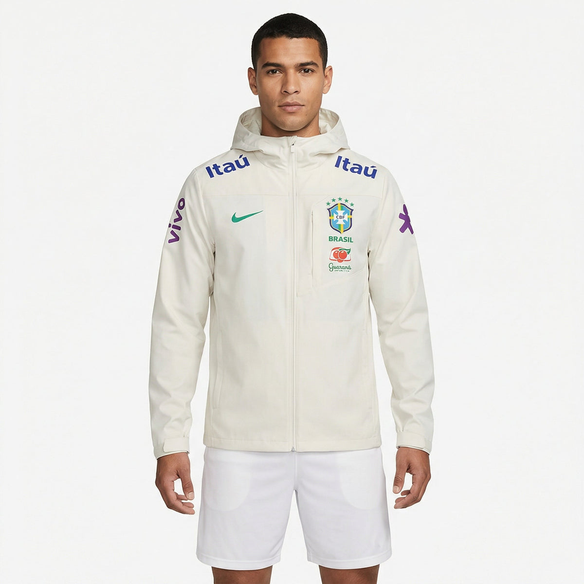 Off-White Beige Brazil Wind Breaker