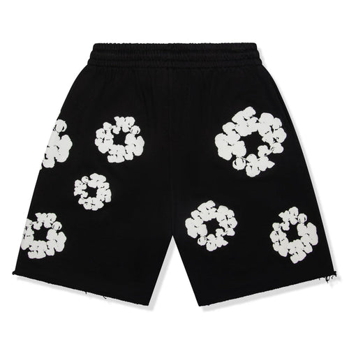 Black denim tears short