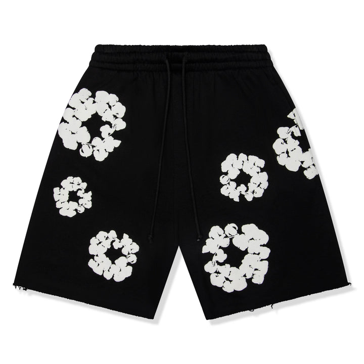 Black denim tears short