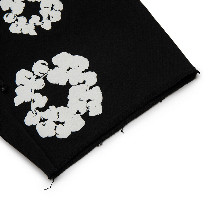Black denim tears short