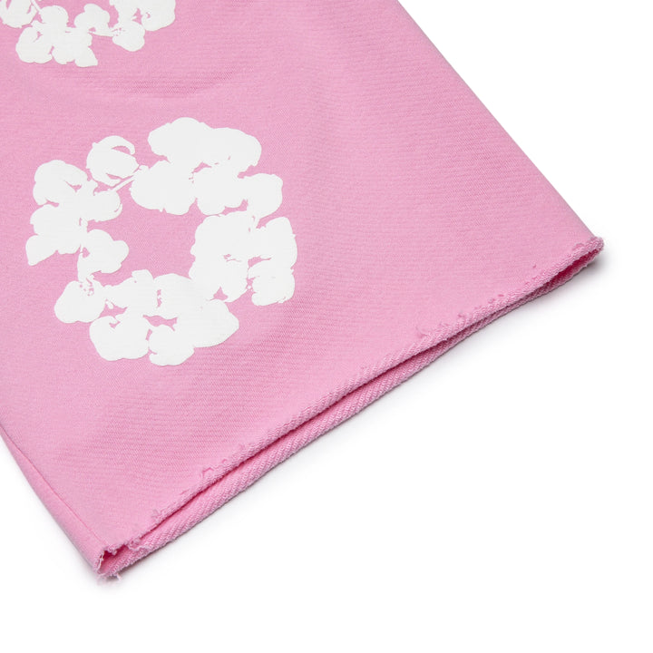 Pink denim tears short