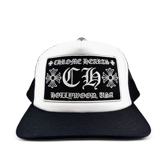 White Chrome Hearts Ch Hollywood baseball cap